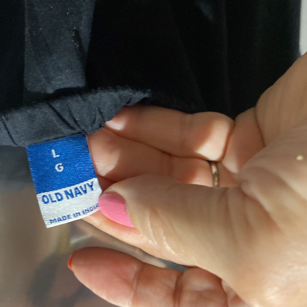 Old Navy - NWOT - Black Cotton Dress With Pockets Adj Straps “L” - Picture 11 of 12